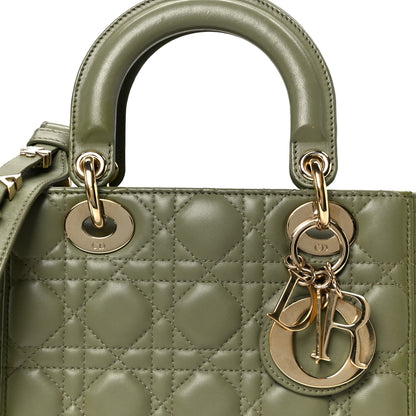 Christian Dior Lambskin Cannage Small My ABCDior Lady Dior Peyote Green 8 of 10