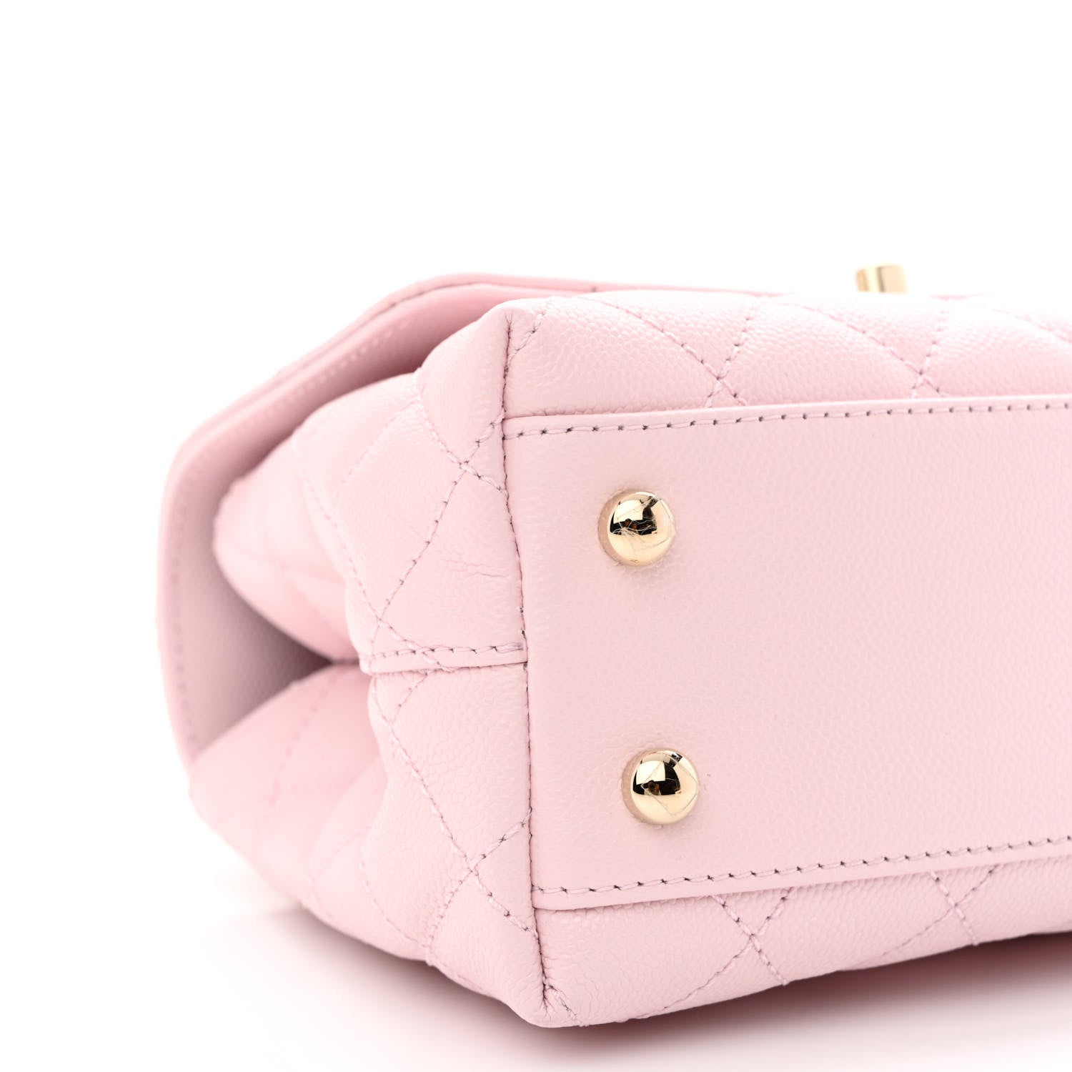 Chanel Caviar Quilted Mini Coco Handle Flap Light Pink 9 of 11