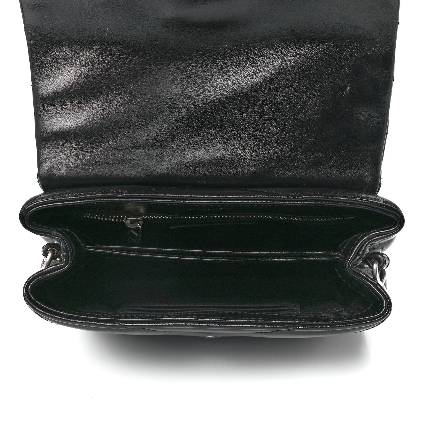 Calfskin Y Quilted Monogram Toy Loulou Crossbody Bag Black