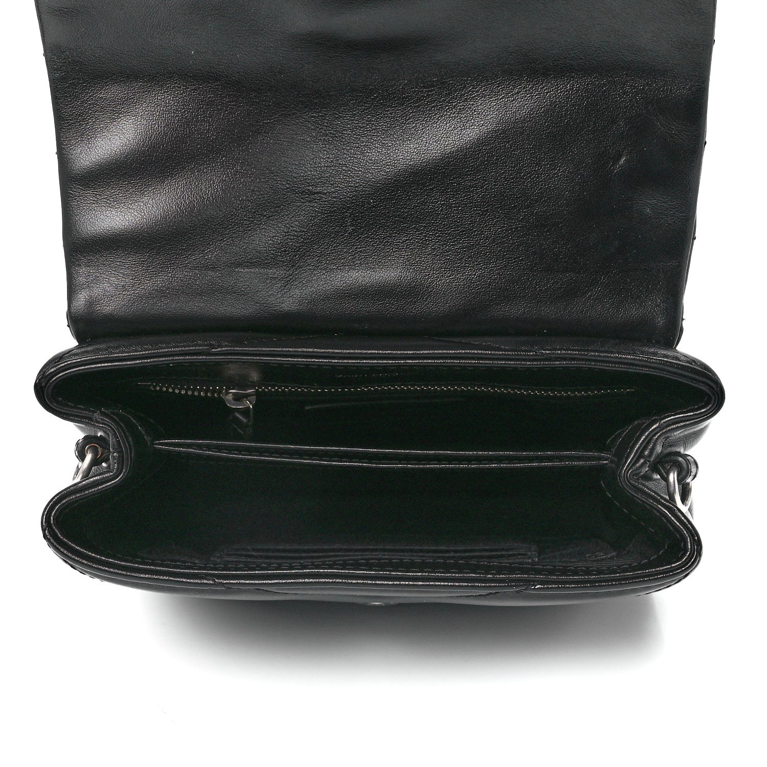 Saint Laurent Calfskin Y Quilted Monogram Toy Loulou Crossbody Bag Black 5 of 12