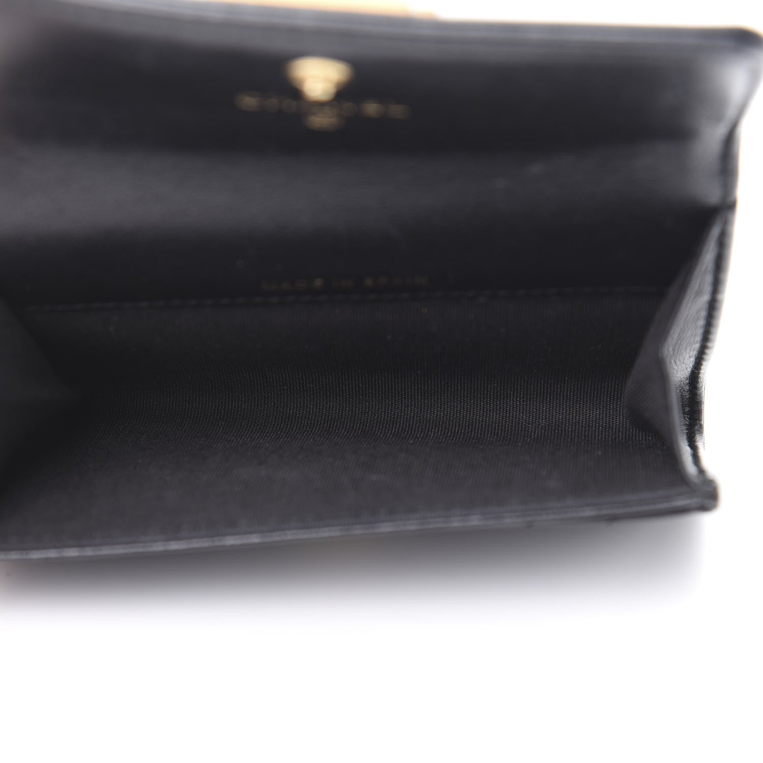 Chanel Lambskin Chevron Quilted Boy Card Holder Wallet Black 5 of 9