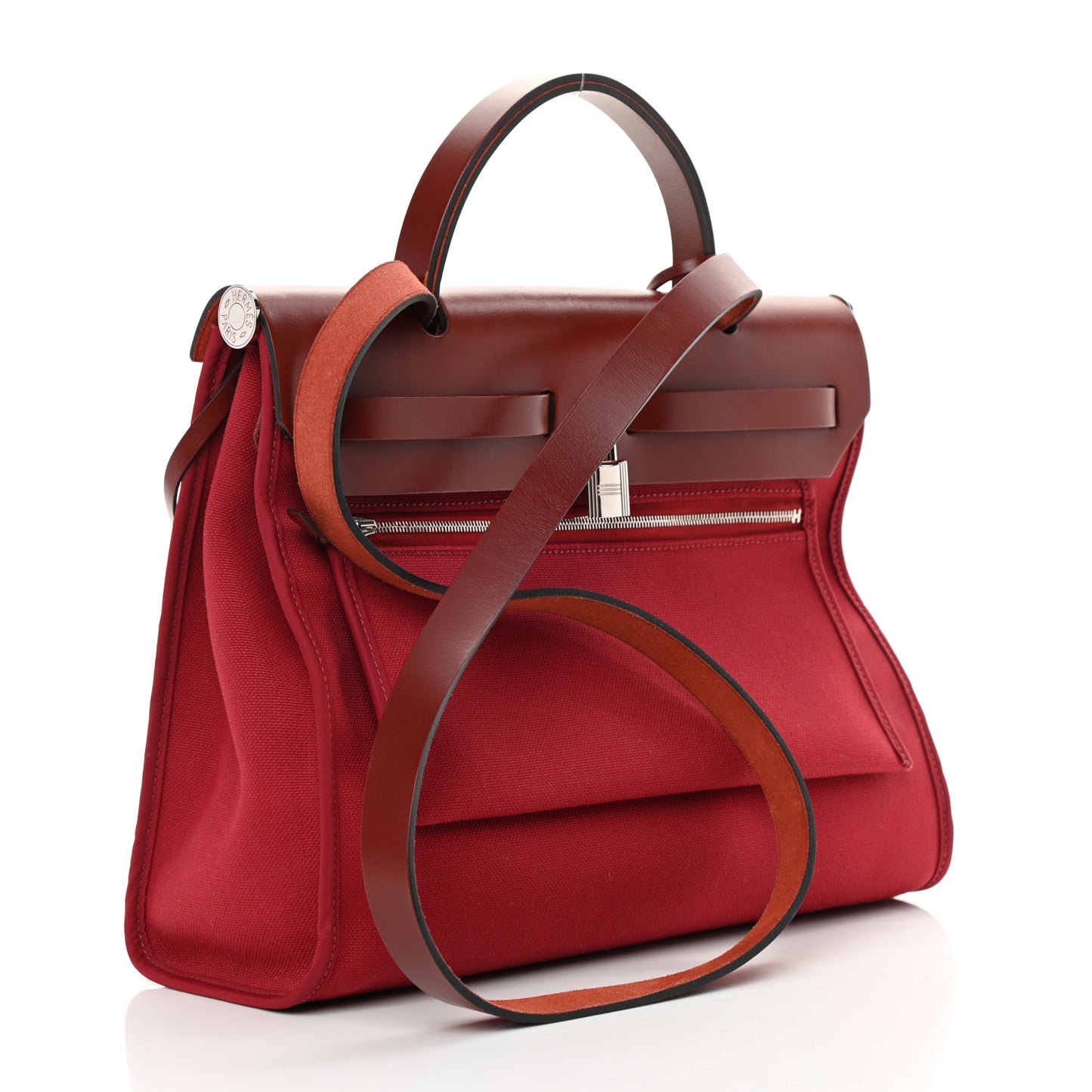 Military Toile Vache Hunter Herbag Zip 31 PM Rouge Grenat