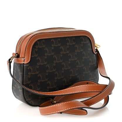 Celine Triomphe Canvas Small Camera Bag Tan 3 of 11