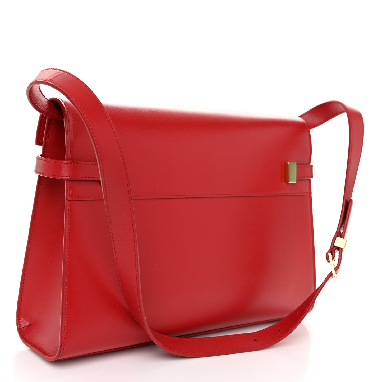 Smooth Calfskin Manhattan Shoulder Bag Rouge Eros
