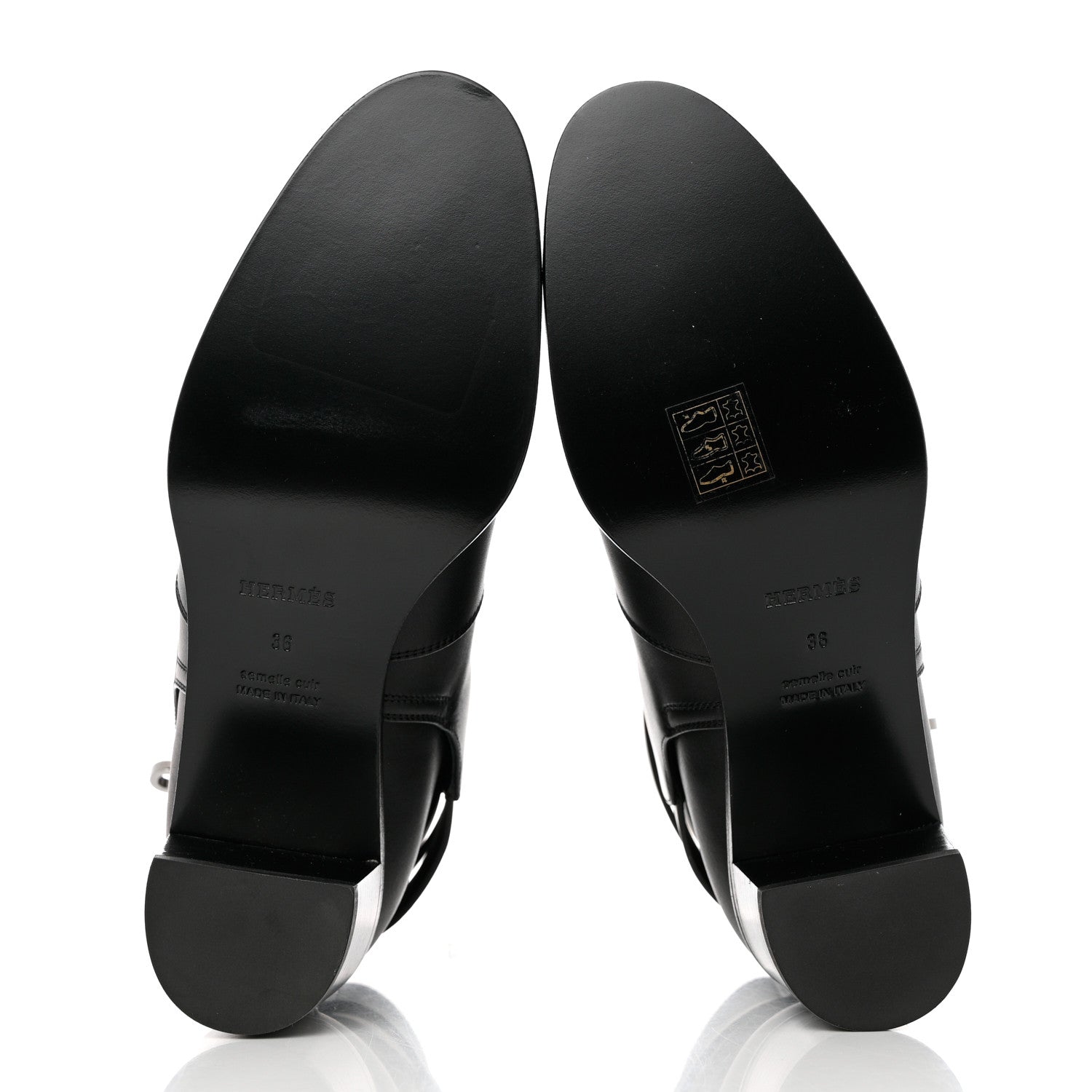 Hermes Calfskin Frenchie 50 Ankle Boots 36 Black 5 of 11