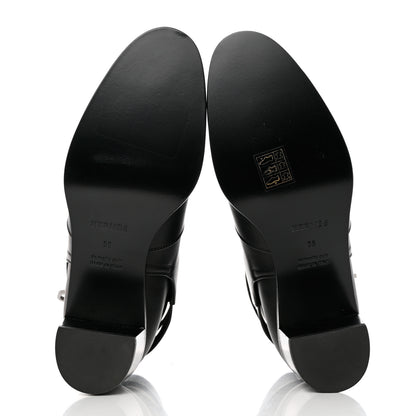 Hermes Calfskin Frenchie 50 Ankle Boots 36 Black 5 of 11