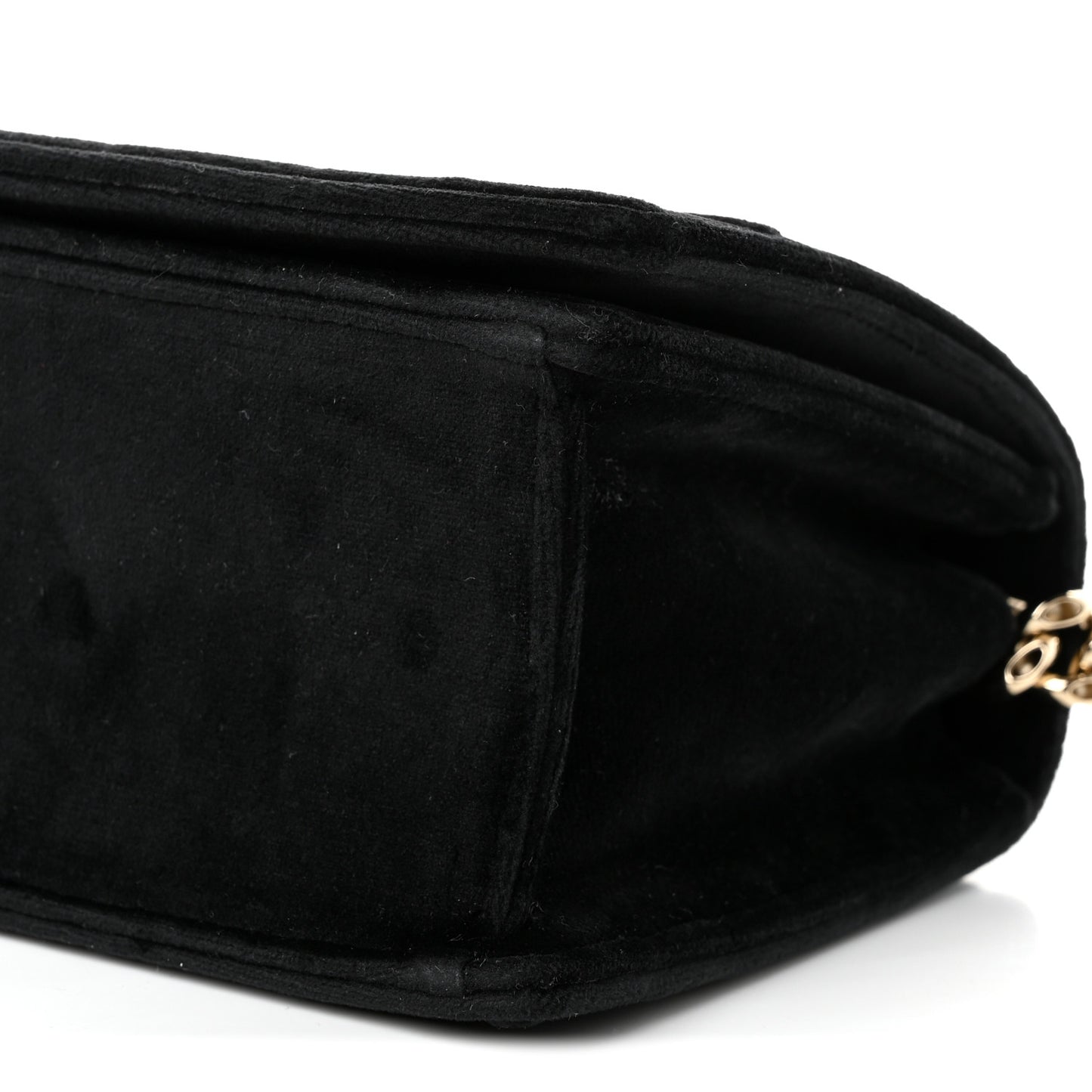 Velvet Small Diorama Flap Bag Black