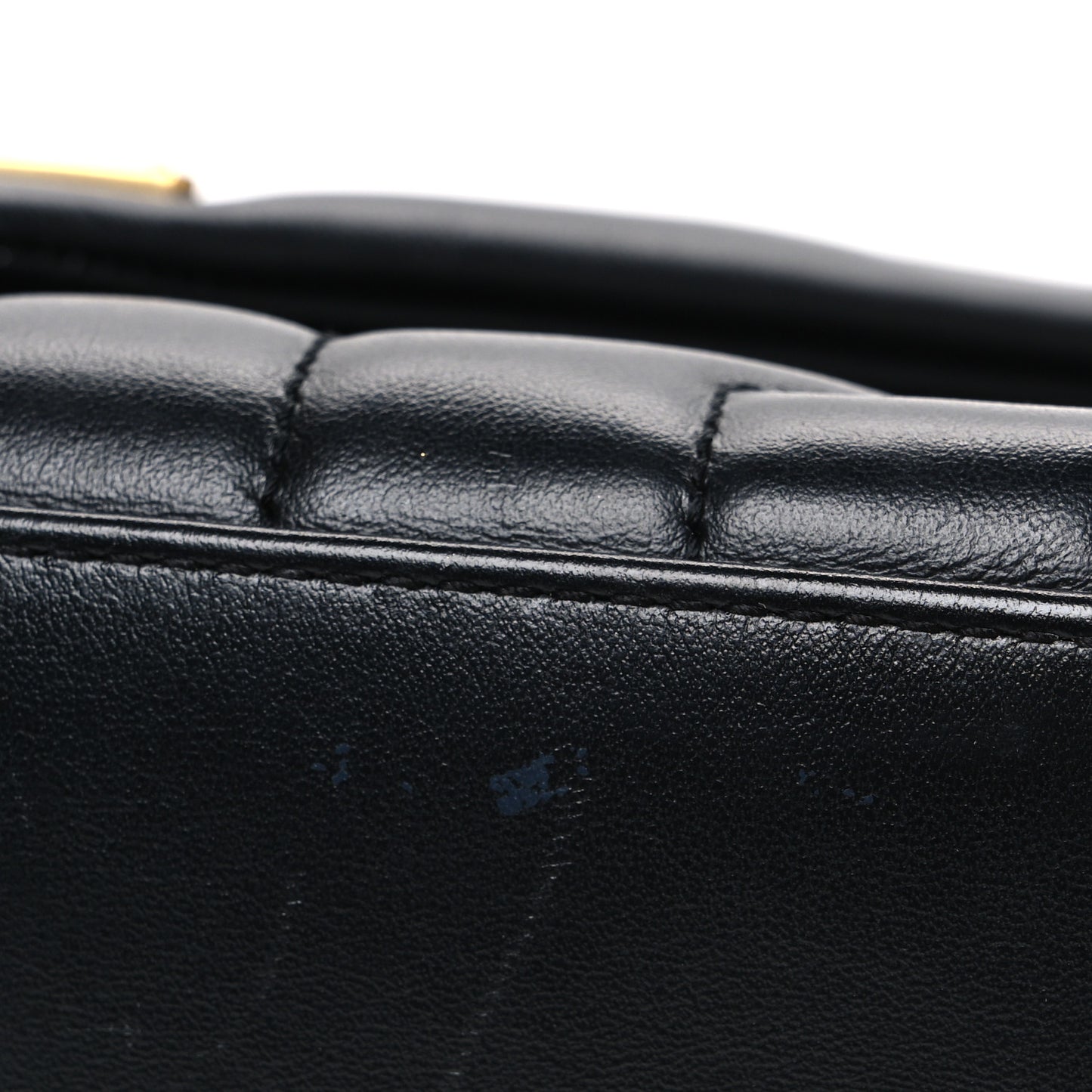 Calfskin Y Quilted Monogram Small Loulou Chain Satchel Black