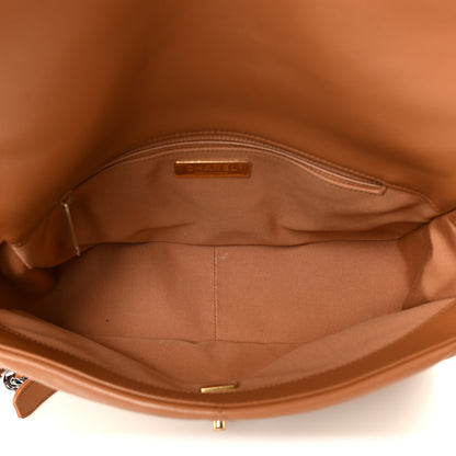Chanel Lambskin Quilted Large Chanel 19 Flap Brown 5 of 11