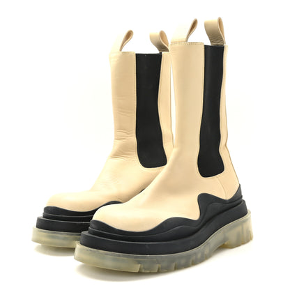 Bottega Veneta Calfskin The Tire Chelsea Boots 37 Wax Black Transparent 3 of 8