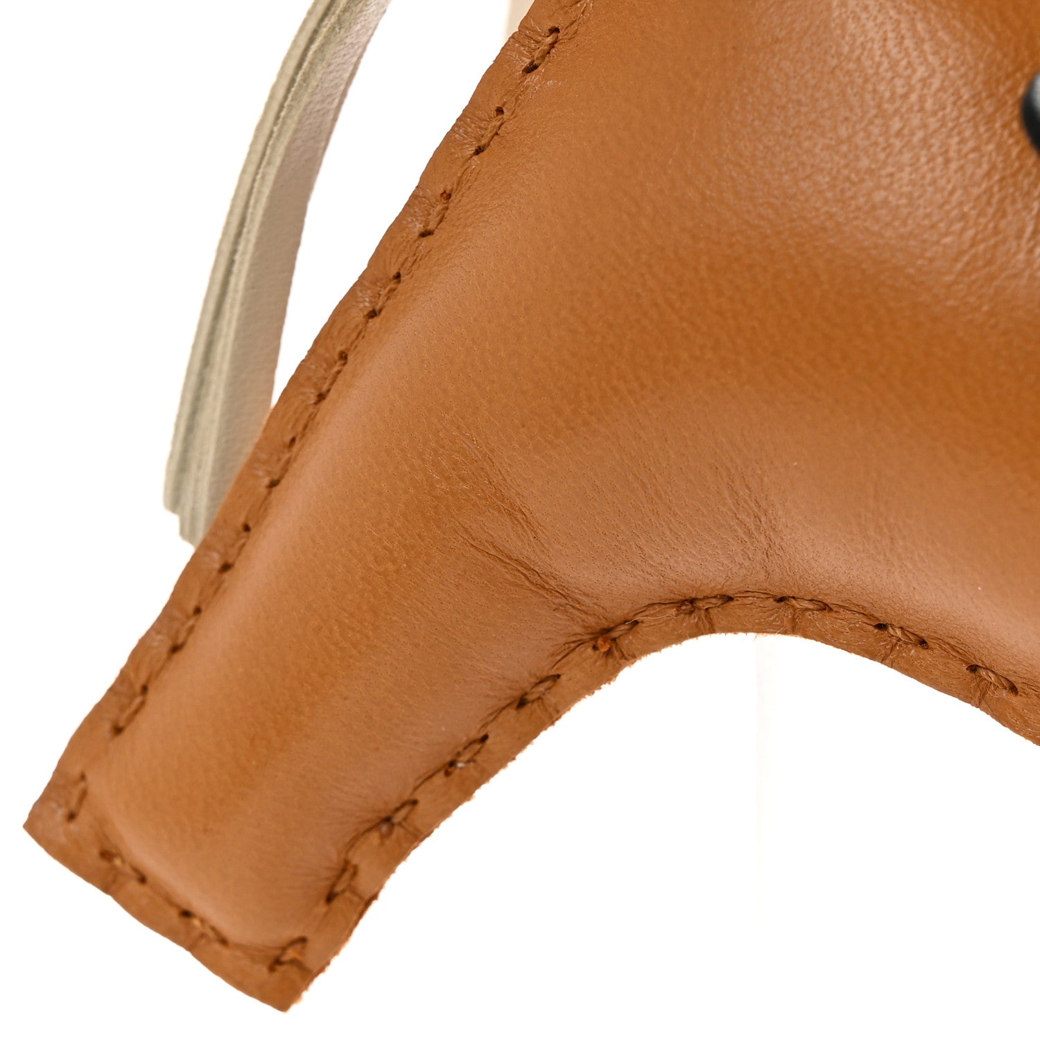 Hermes Milo Lambskin Grigri Rodeo Horse Bag Charm MM Sesame Craie Noir 4 of 6