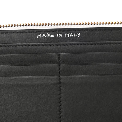 Burberry Calfskin Print Zip Around Wallet Multicolor White 7 of 7