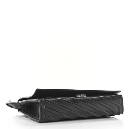 Balenciaga Grained Calfskin Car Flap Bag Black 4 of 14