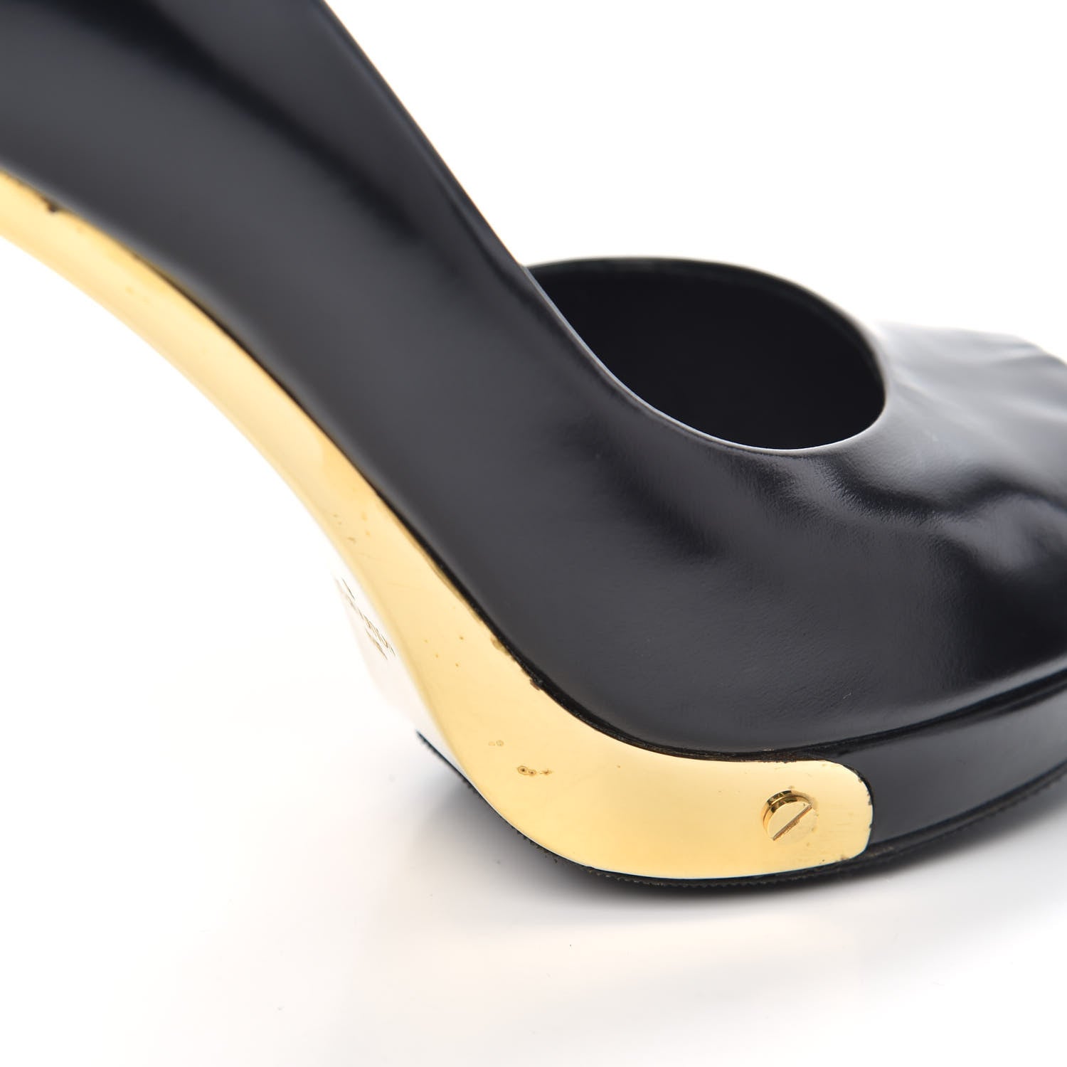 Louis Vuitton Smooth Calfskin Peep Toe Pumps 36.5 Black 9 of 10