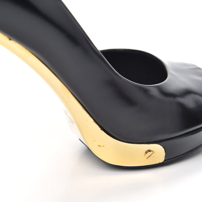 Louis Vuitton Smooth Calfskin Peep Toe Pumps 36.5 Black 9 of 10