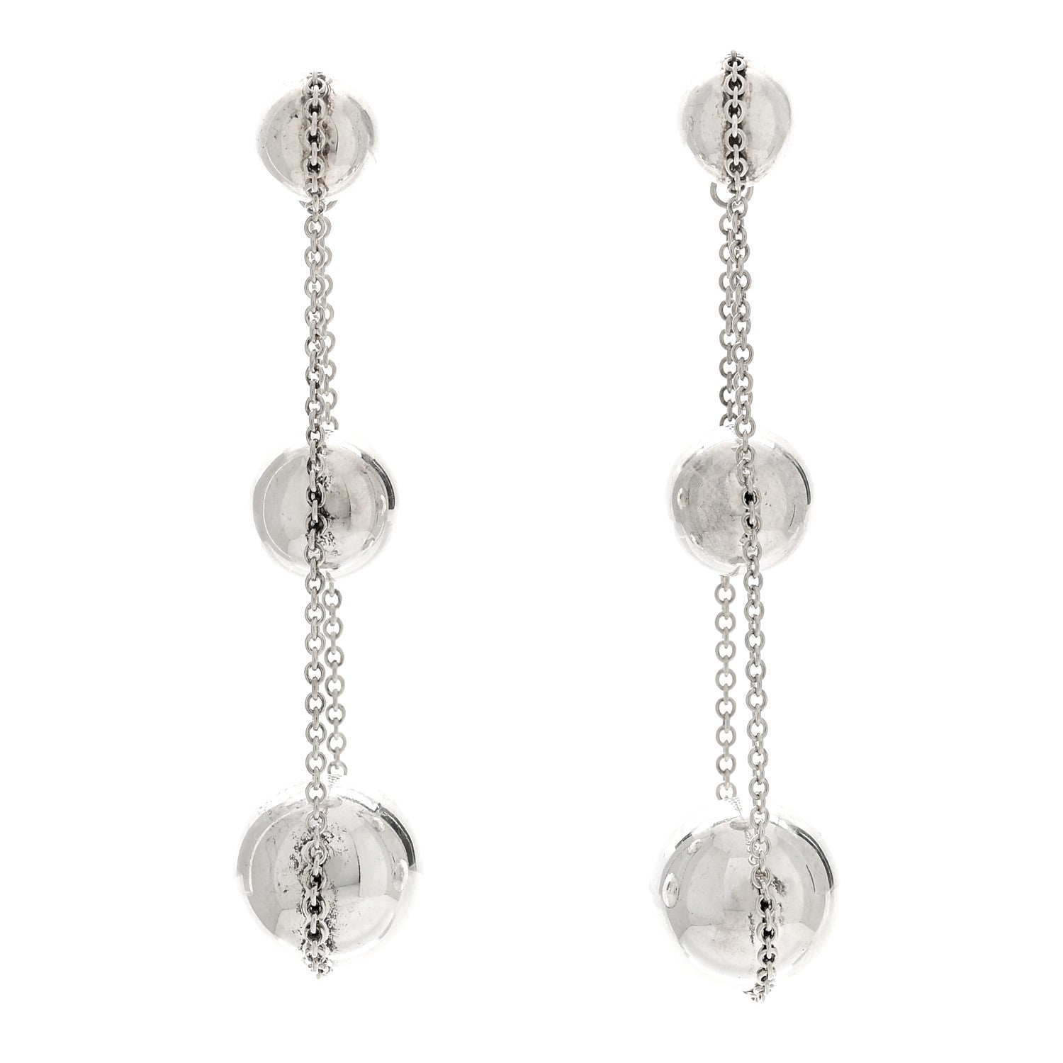 Tiffany Sterling Silver HardWear Triple Drop Earrings 1 of 4