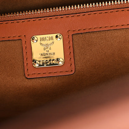 MCM Calfskin Large Munchen Tote Cognac 6 of 11