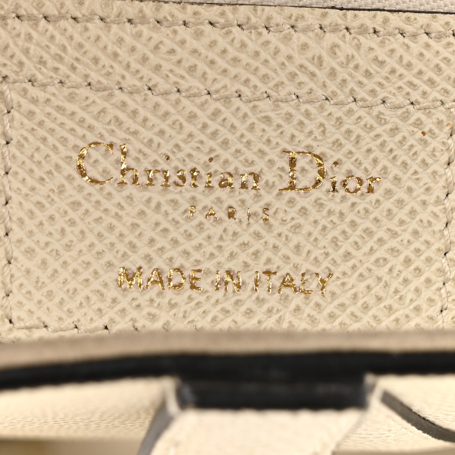 Christian Dior Grained Calfskin Saddle Bag With Strap Latte 6 of 15