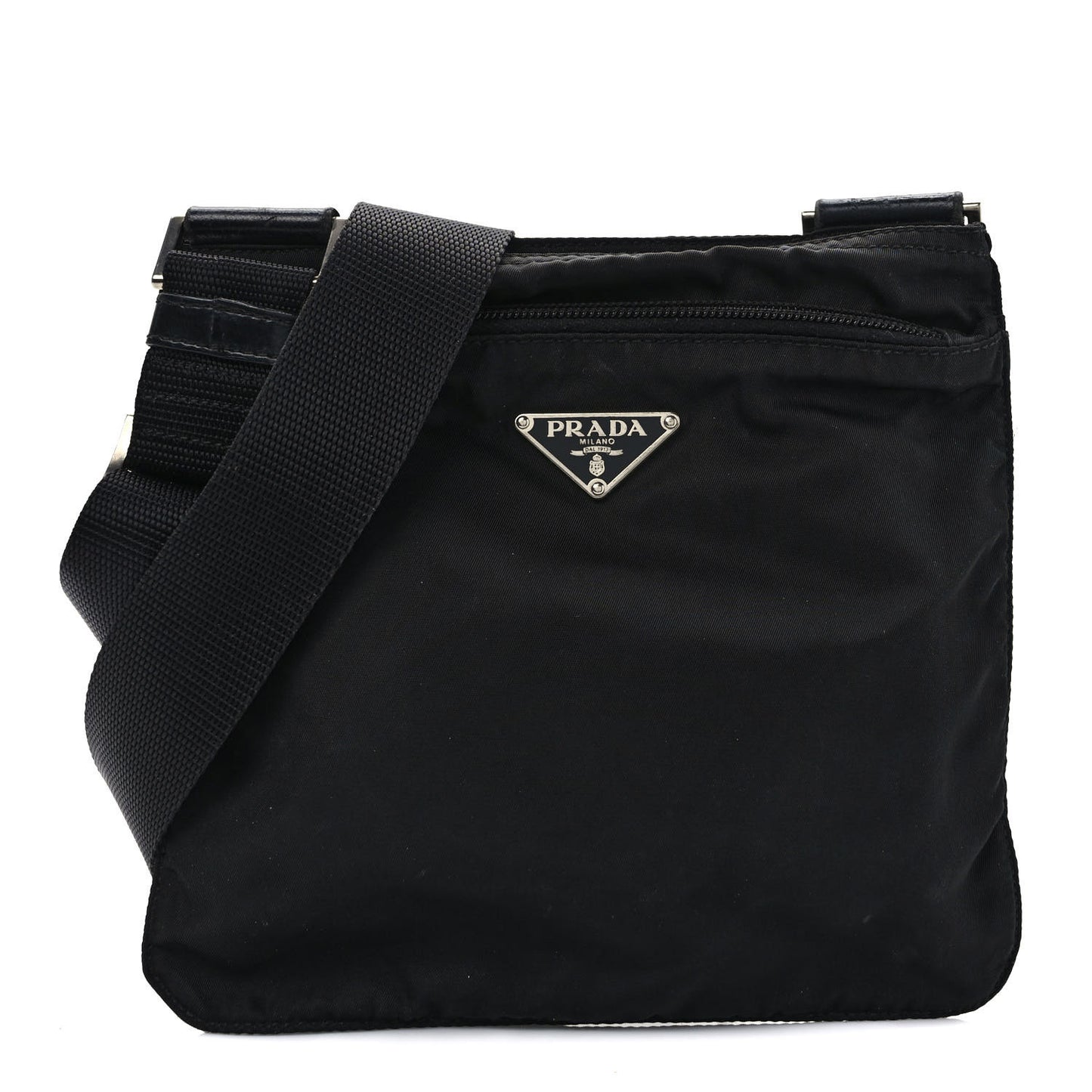 Tessuto Nylon Crossbody Bag Black