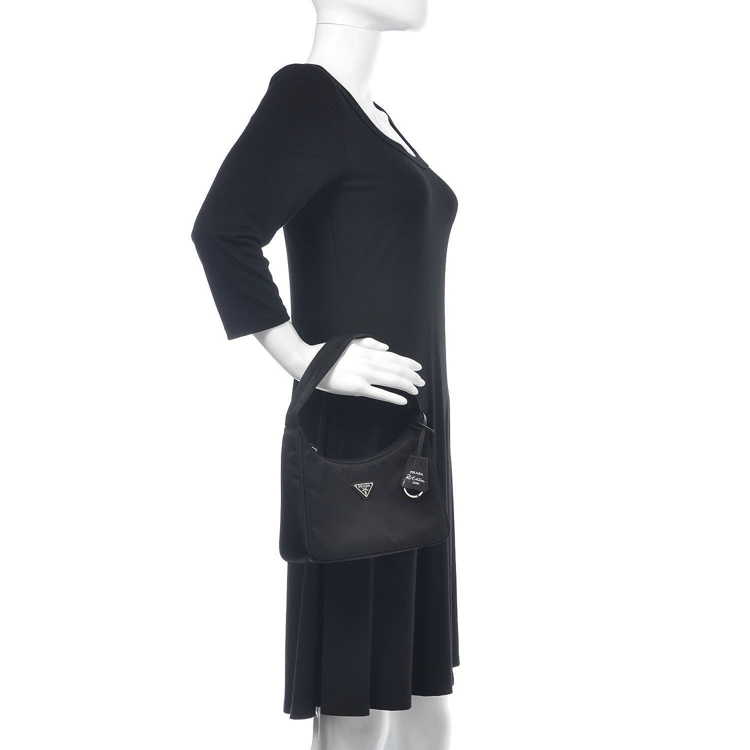 Prada Tessuto Nylon Mini Re-Edition 2000 Bag Black 2 of 11