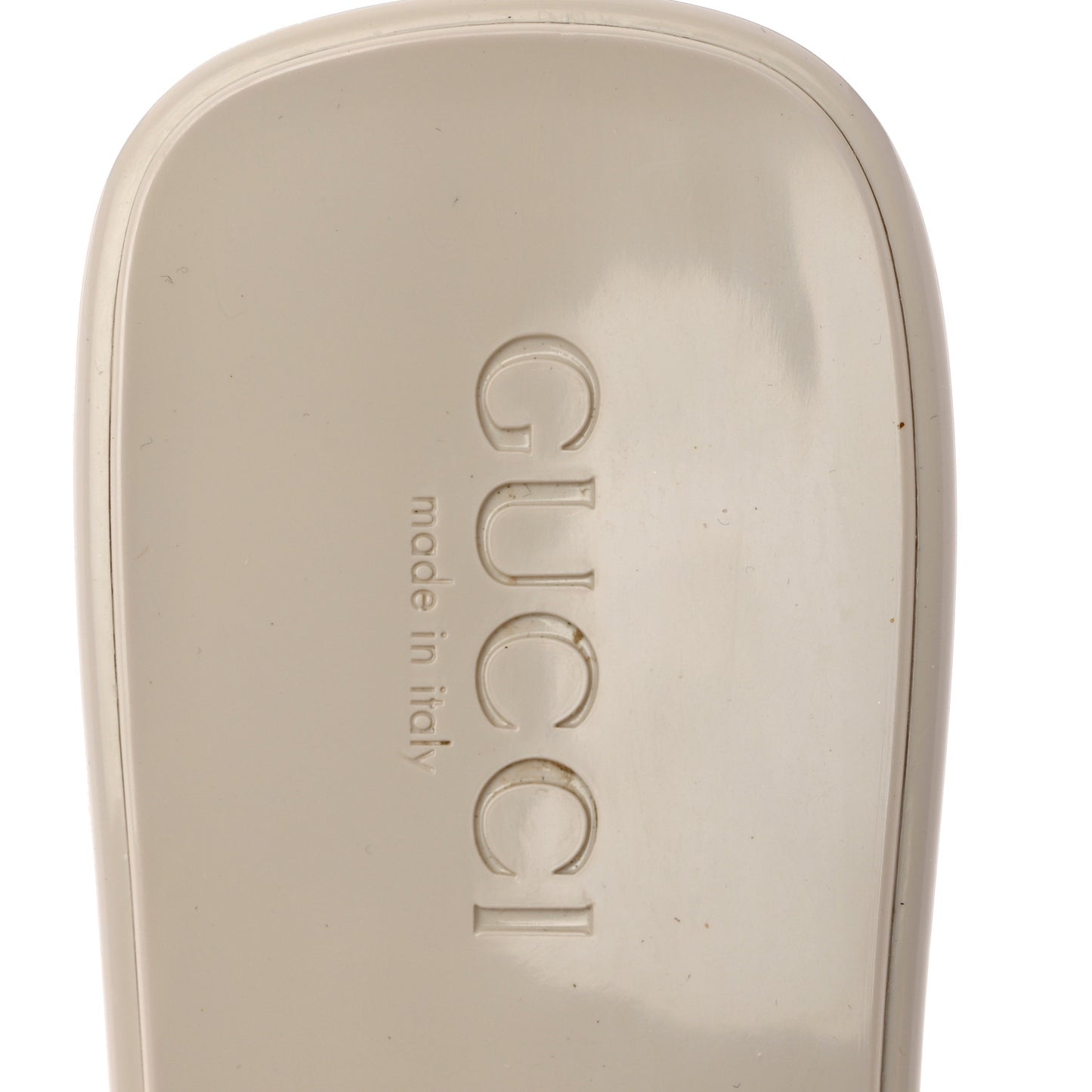 Rubber Gucci Logo Womens Platform 20/60mm Slide Sandals 38 Mystic White