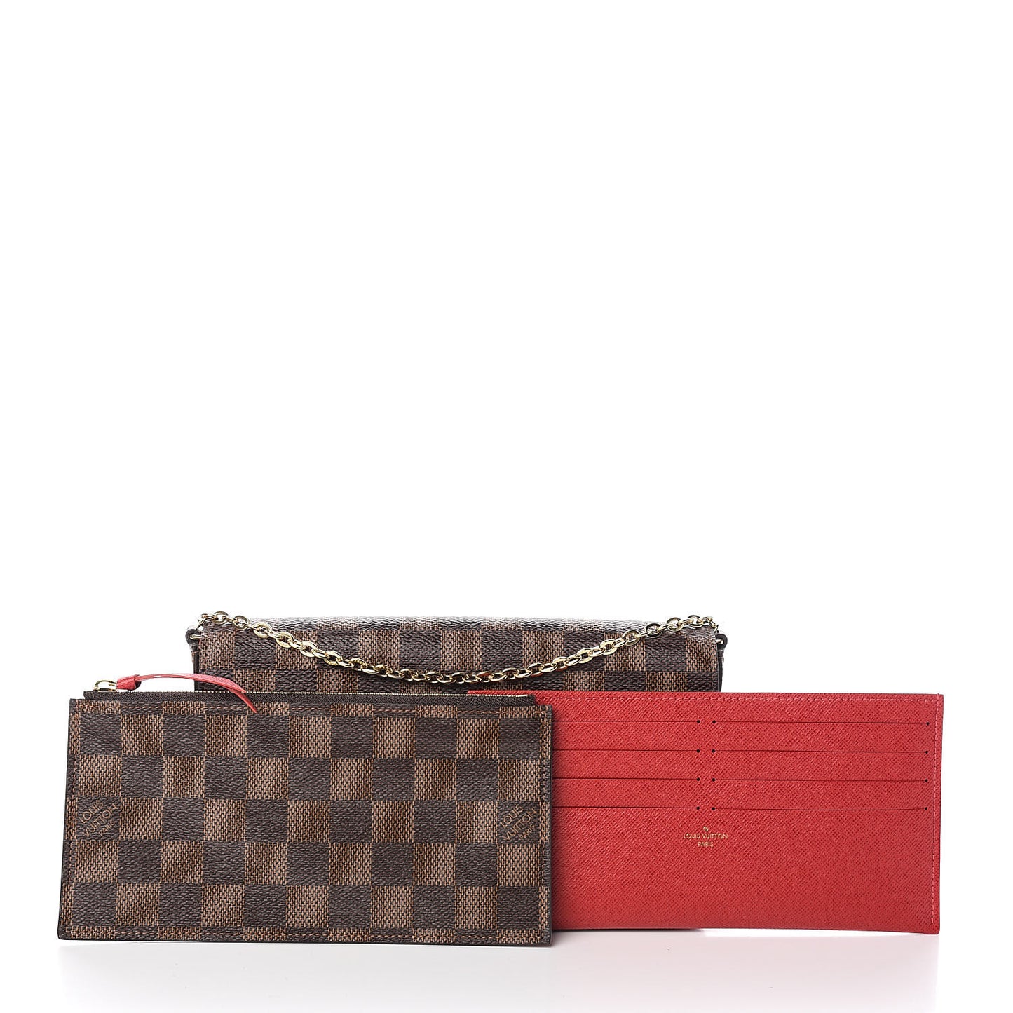 Damier Ebene Pochette Felicie Chain Wallet