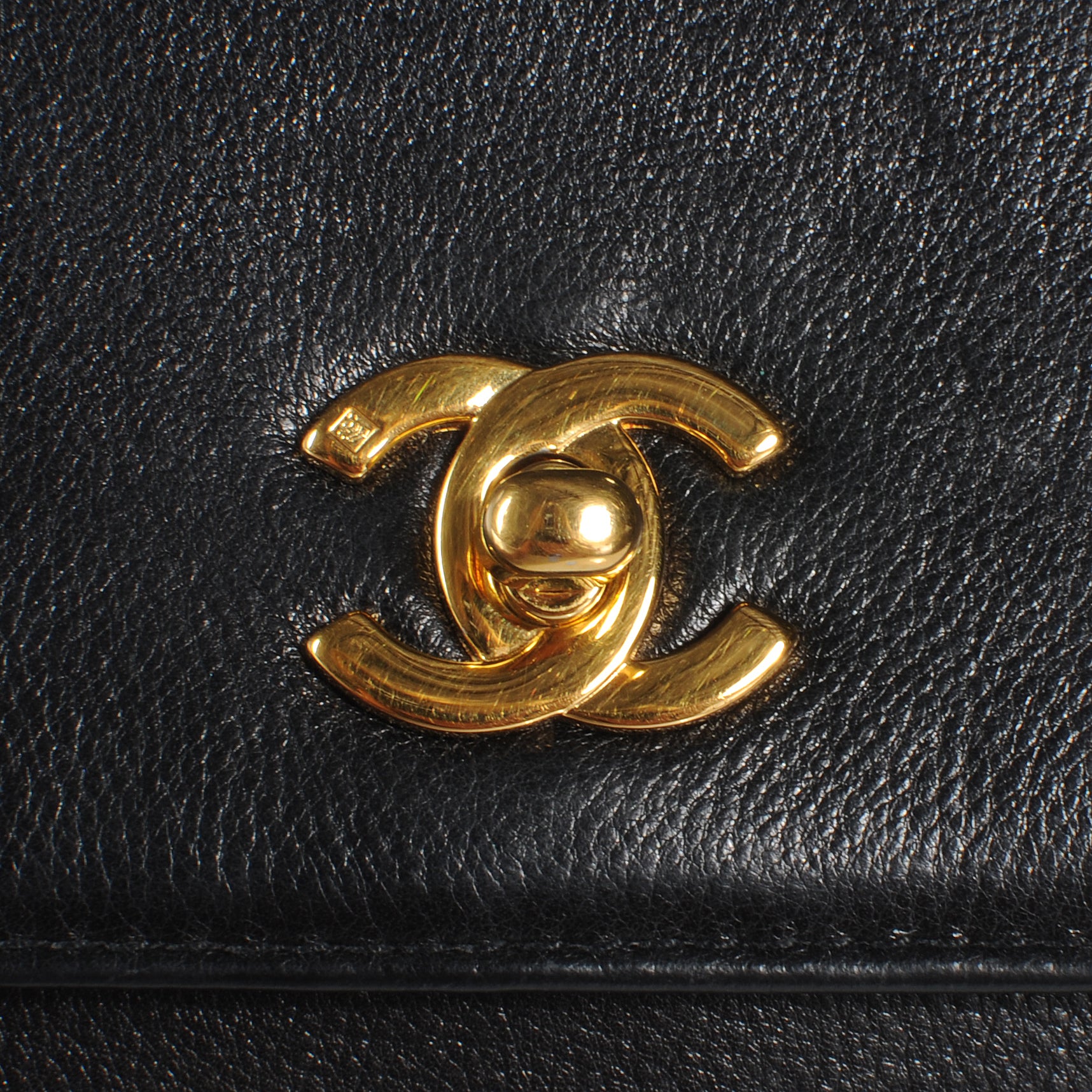 Chanel Calfskin CC Shoulder Bag Black 5 of 10