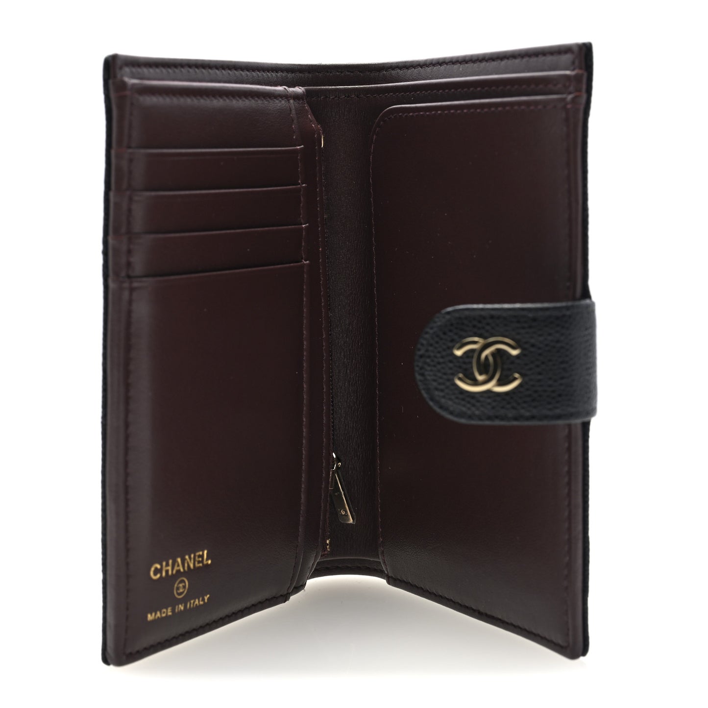 Caviar Quilted Passport Holder Black