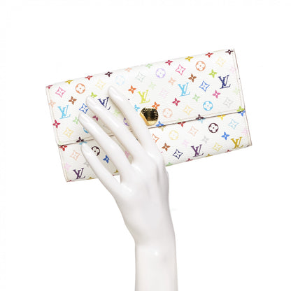 Louis Vuitton Multicolor Sarah Wallet White Anie 2 of 6