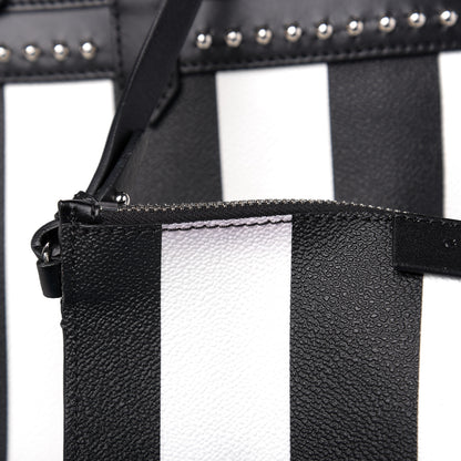 Givenchy Coated Canvas Striped Large Antigona Tote Black White 7 of 15