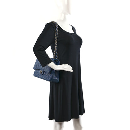 Chanel Caviar Quilted Jumbo Double Flap Navy 2 of 11