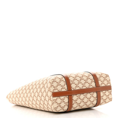 Celine Triomphe Canvas Calfskin Museum Bag White 5 of 12