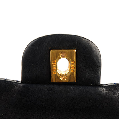 Chanel Lambskin Quilted Medium Double Flap Navy 6 of 8