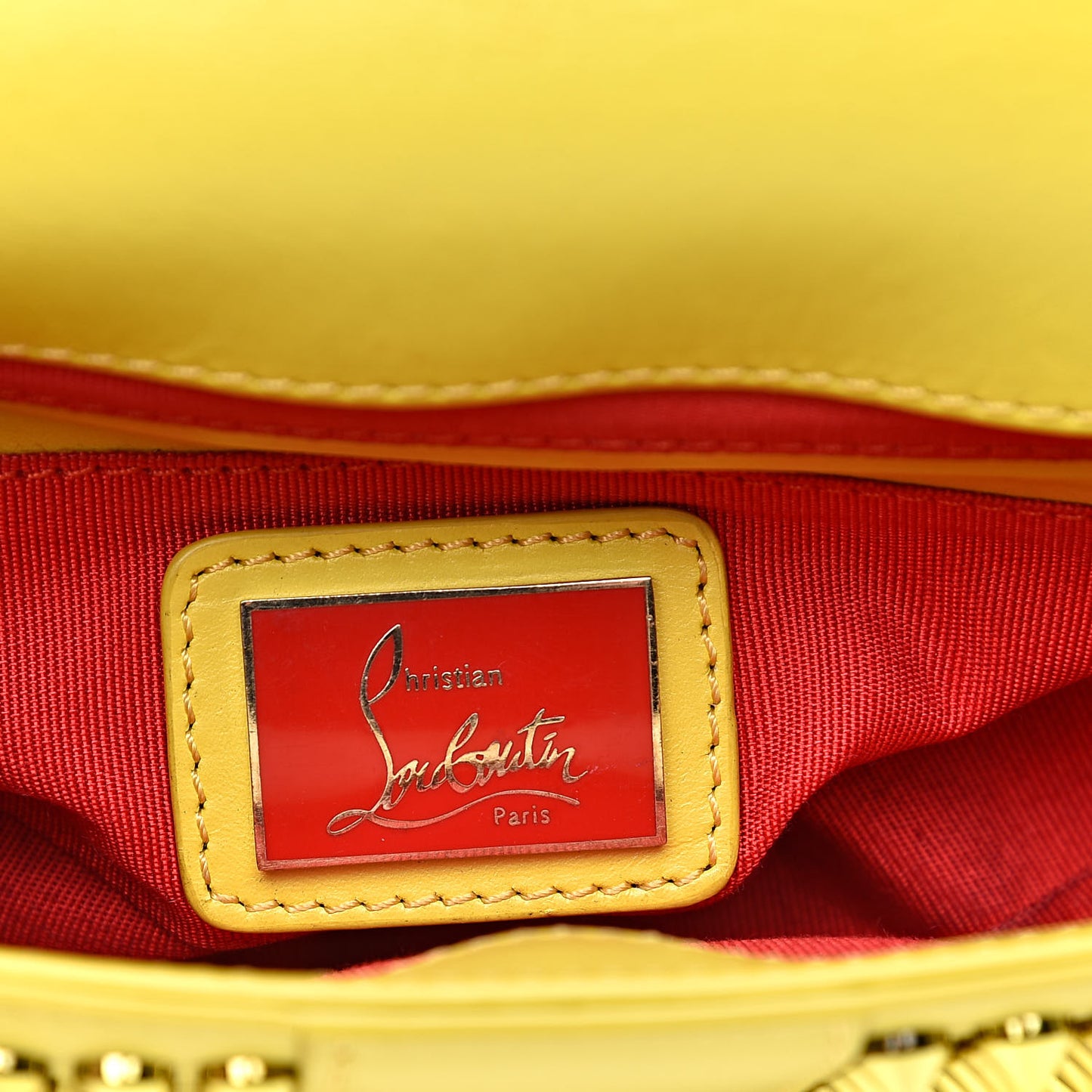 Calfskin Spikes Mini Sweety Charity Crossbody Bag Mimosa