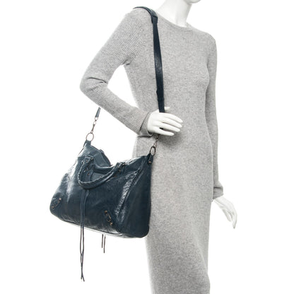 Balenciaga Agneau Classic Hardware Velo Bleu Obscur 2 of 7