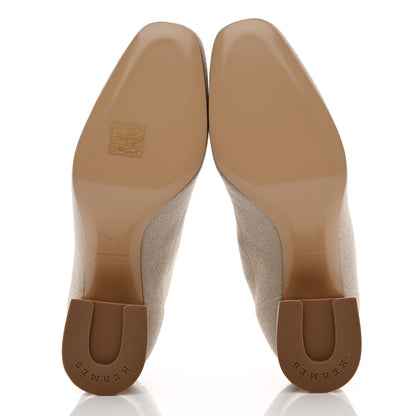 Hermes Knit Calfskin Volver 60 Ankle Boots 37 Nocciola 5 of 9