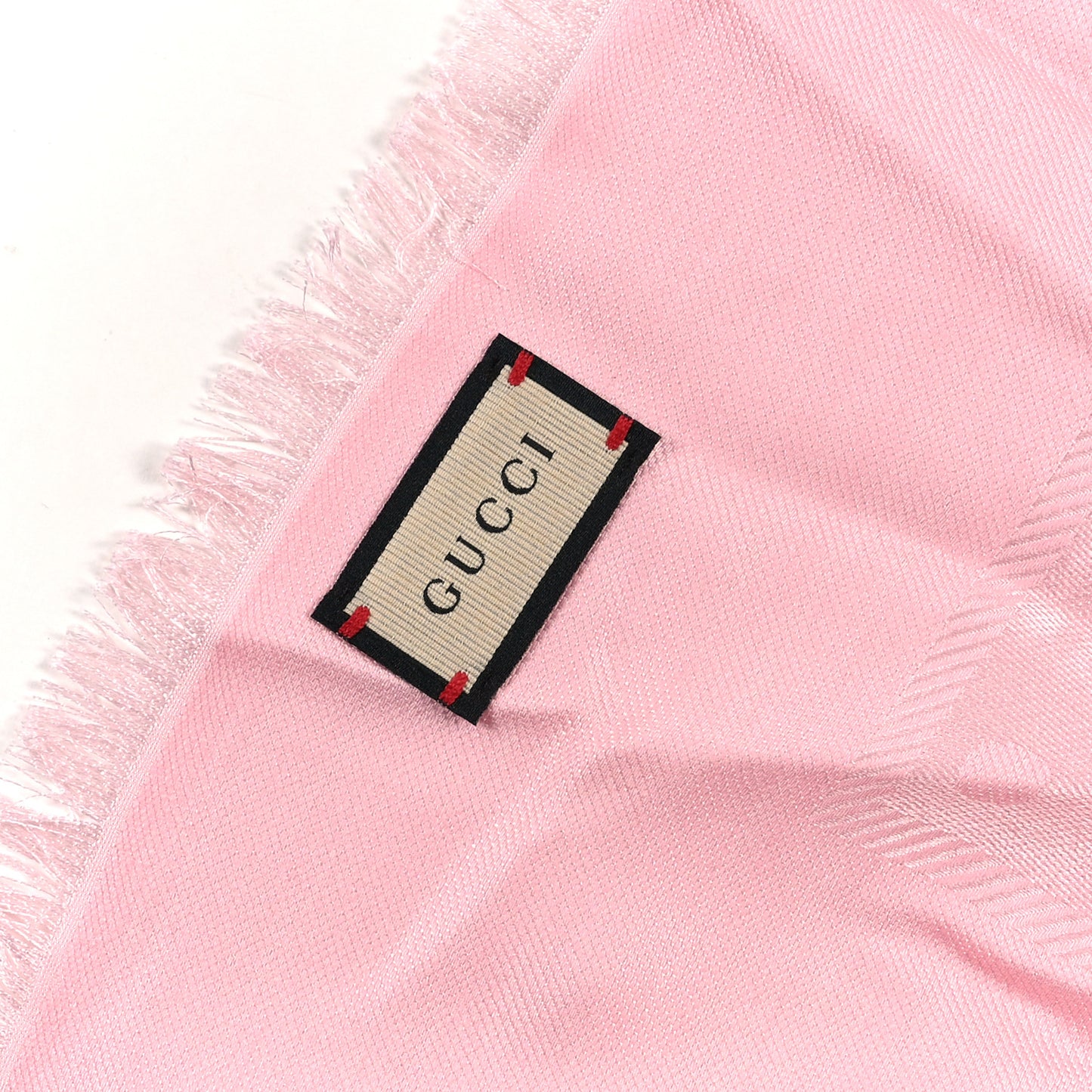 Wool Silk GG Jacquard Shawl Pink