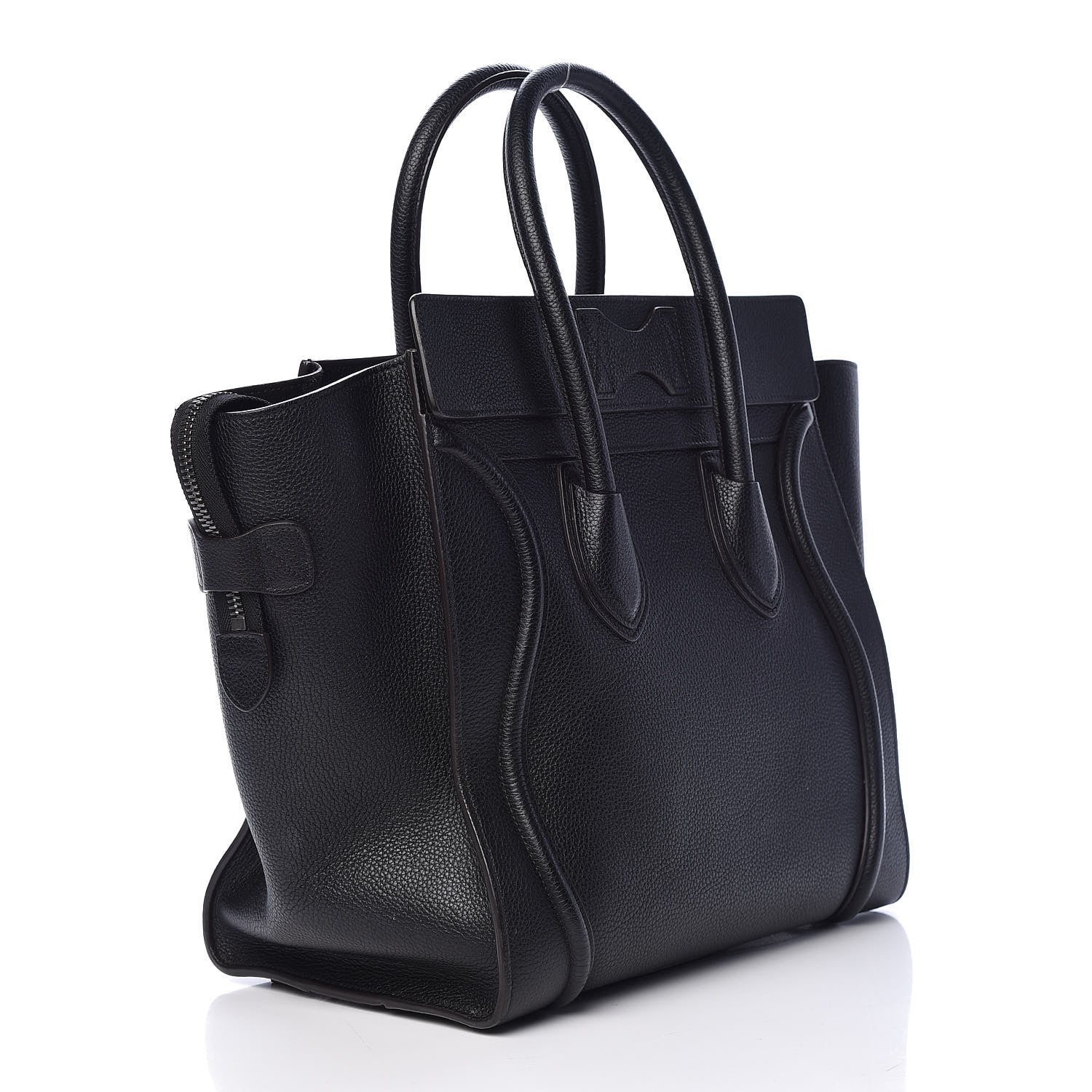Celine Drummed Calfskin Mini Luggage Black 3 of 12