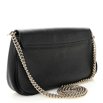 Gucci Pebbled Calfskin Medium Soho Flap Crossbody Black 3 of 10