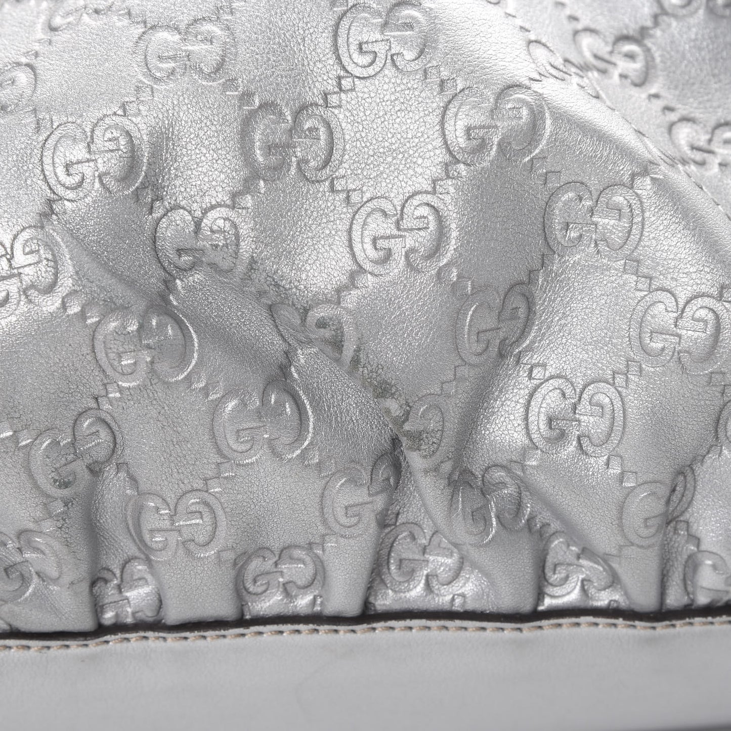 Guccissima Large D Gold Hobo Silver
