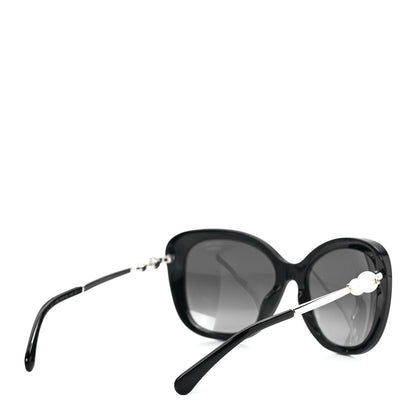 Chanel Acetate Polarized Butterfly Winter Pearl Sunglasses 5339-H-A Black 4 of 8