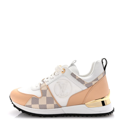 Louis Vuitton Calfskin Damier Azur Run Away Sneakers 36 White 1 of 10