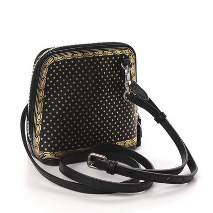 Gucci X SEGA Calfskin GUCCY Stars Mini Dome Shoulder Bag Black Gold 3 of 10