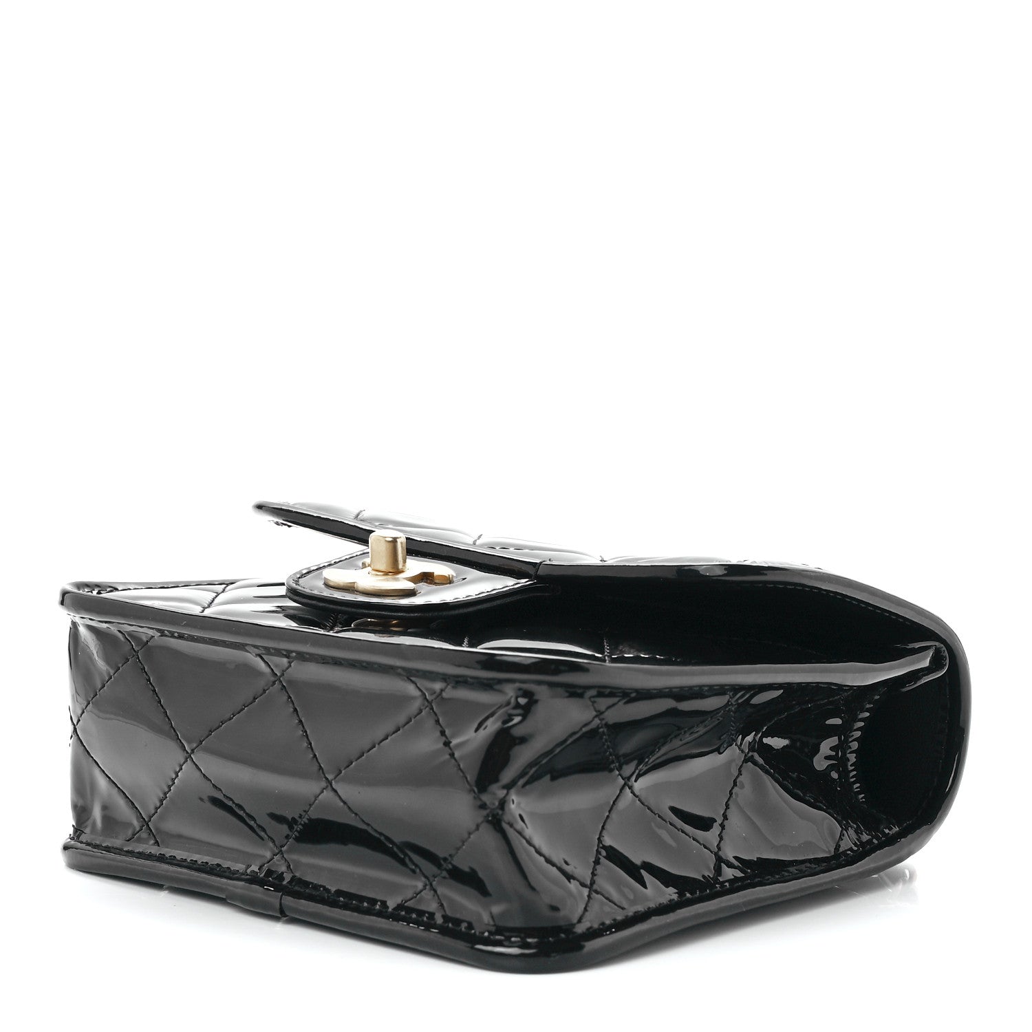 Chanel Patent School Memory Mini Top Handle Flap Black 10 of 12