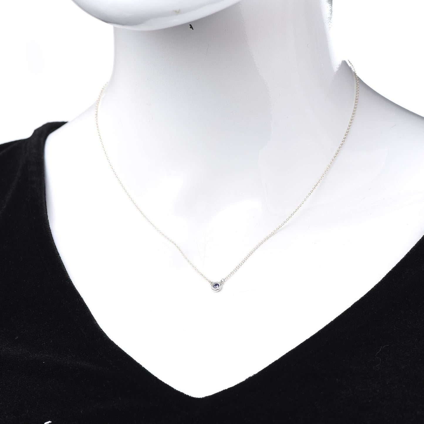 Sterling Silver Tanzanite .07ct Elsa Peretti Color By The Yard Necklace