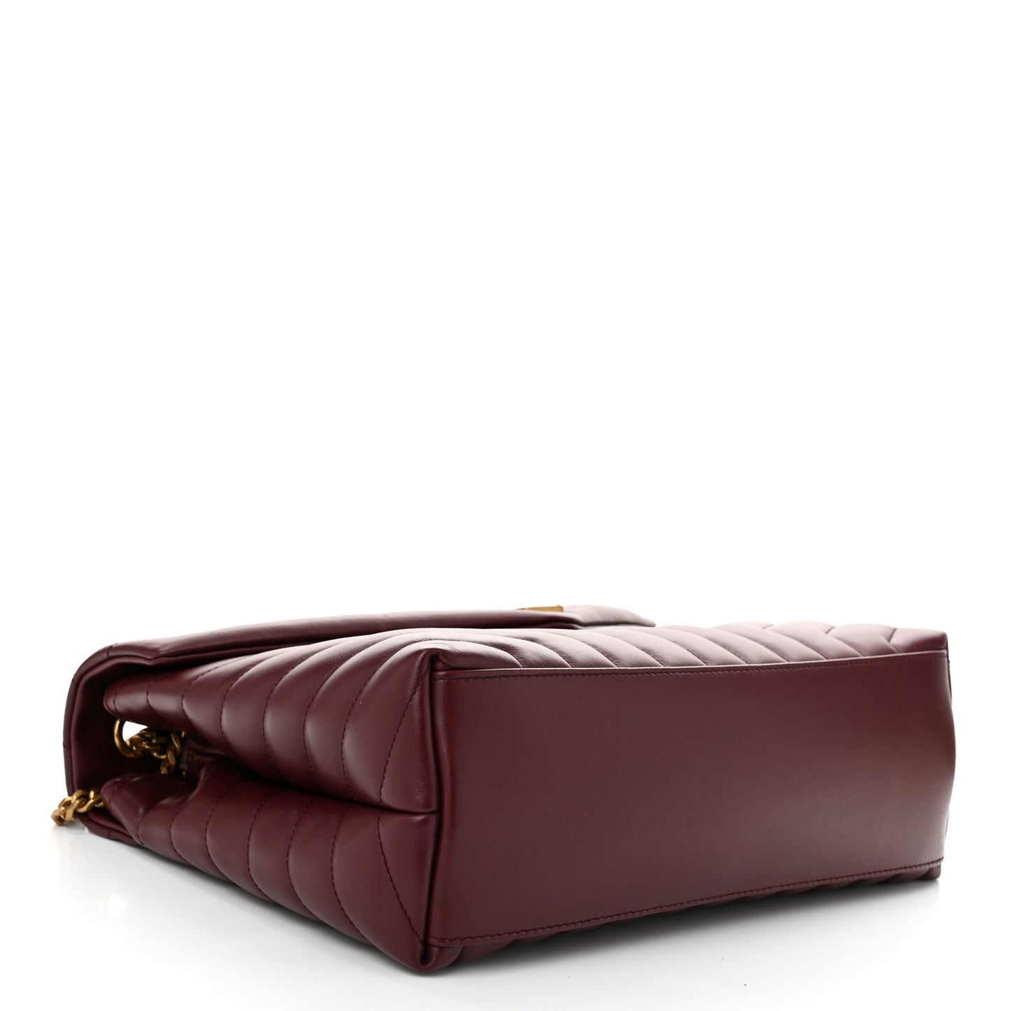 Calfskin Y Quilted Monogram Medium Loulou Chain Satchel Rouge Legion
