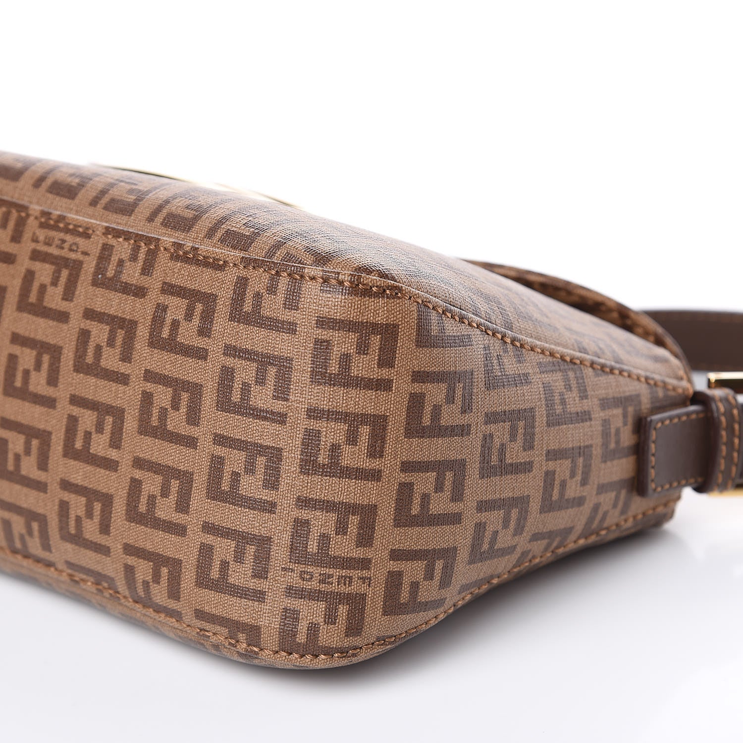 Fendi Zucchino Spalmati Vitello Forever Baguette Nocciola Castagna 9 of 9