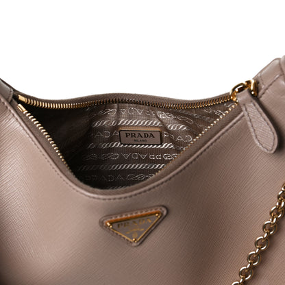 Prada Saffiano Re-Edition 2005 Shoulder Bag Cammeo Beige 6 of 18
