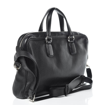 Gucci Pebbled Calfskin Soho Briefcase Black 4 of 19