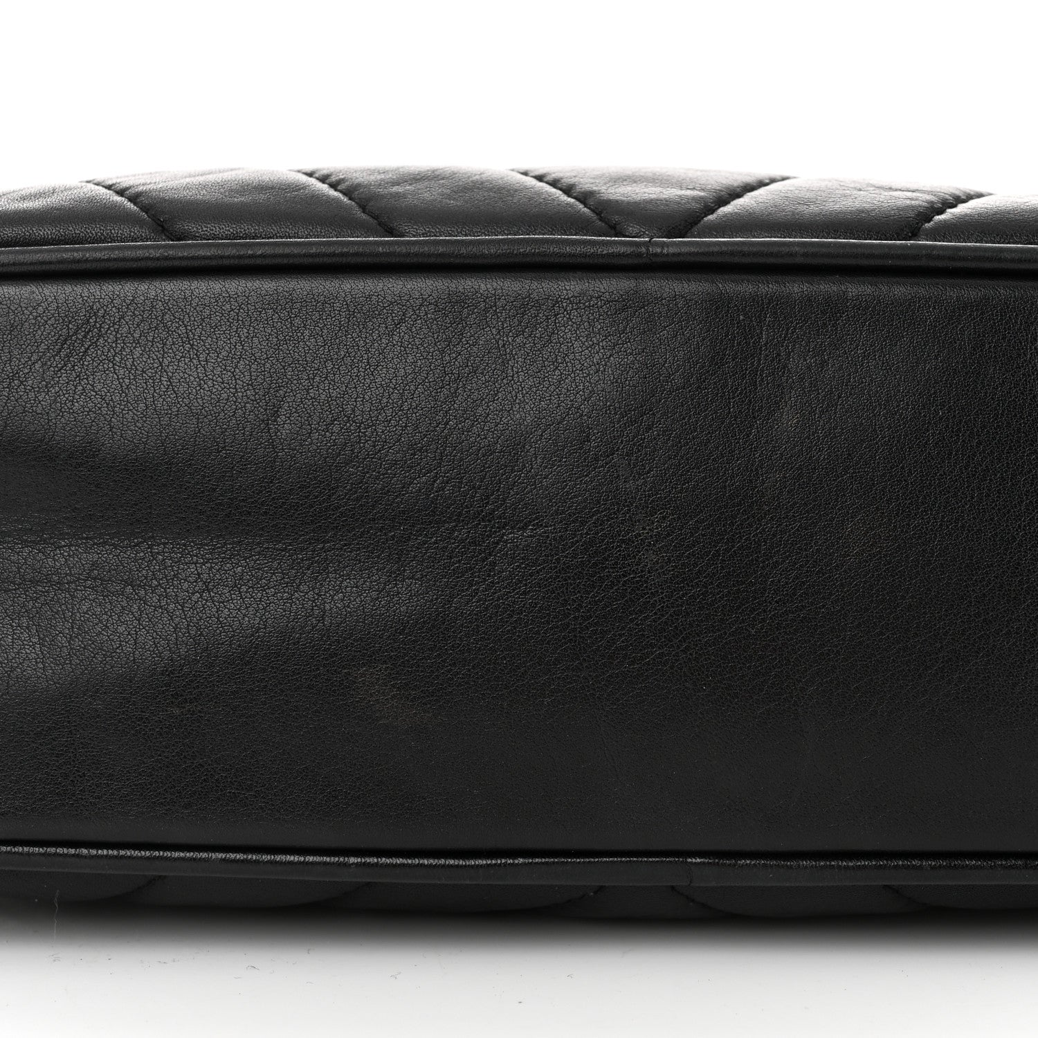 Chanel Lambskin Chevron Quilted Small Camera Case Black 12 of 14
